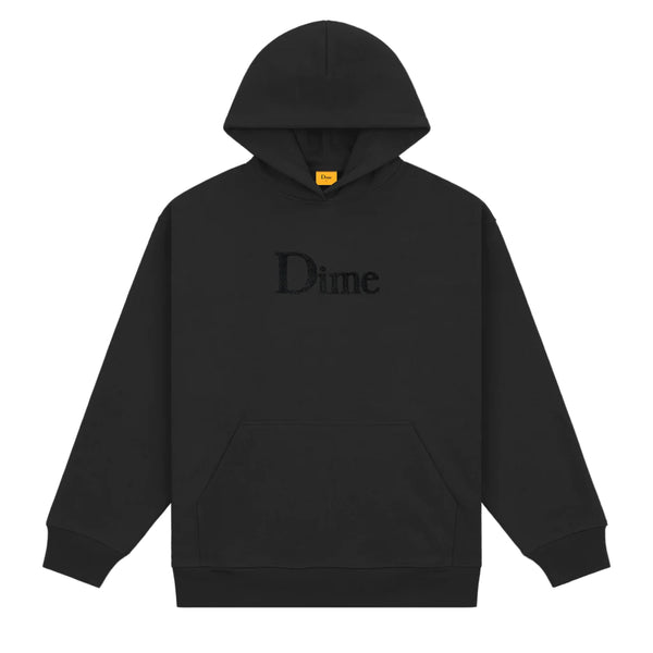 Classic Chenille Logo Hoodie  Black