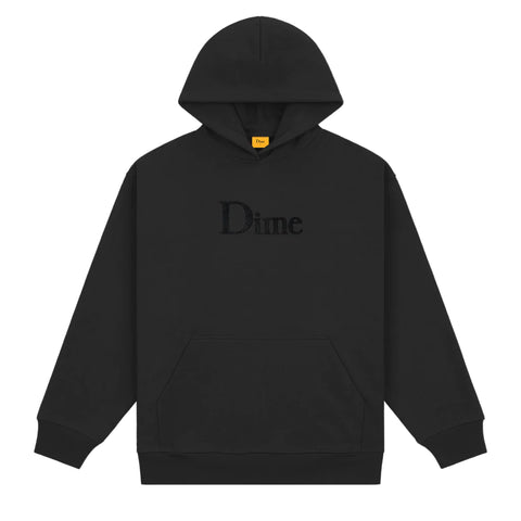 Classic Chenille Logo Hoodie  Black