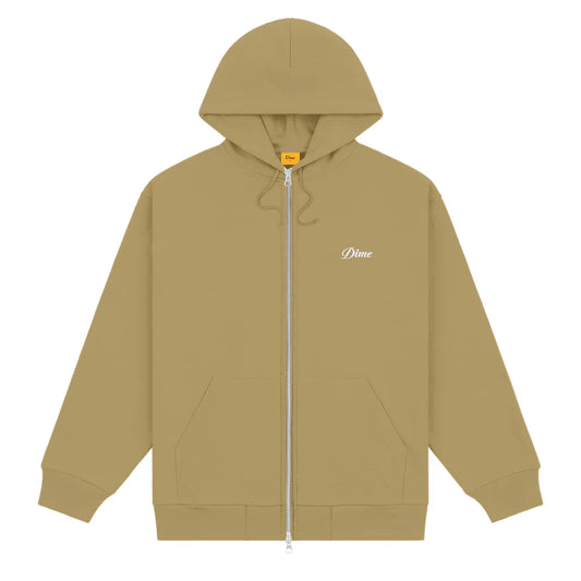Cursive Zip Hoodie Oak