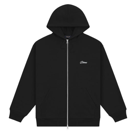 CURSIVE ZIP-HOODIE Black