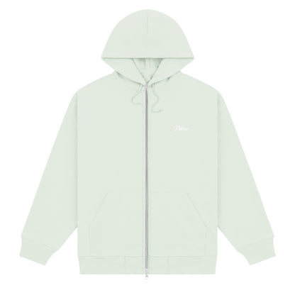 CURSIVE SMALL LOGO ZIP HOODIE MINT