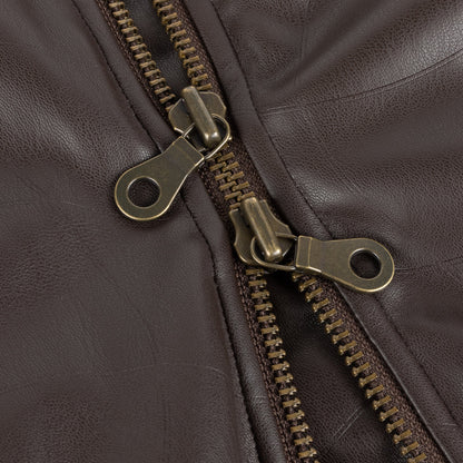 Debossed Wavy Jacket Brown