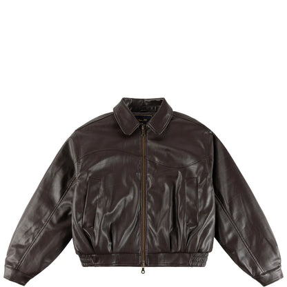 Debossed Wavy Jacket Brown