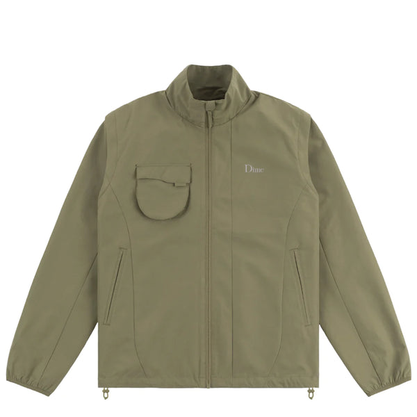 Hiking Zip Off Sleeves Jacket Olive Green