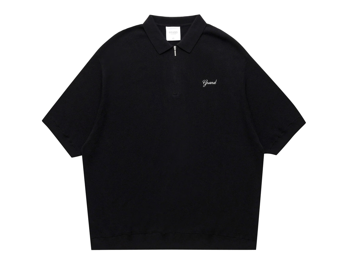 KNIT QUARTER ZIP BLACK
