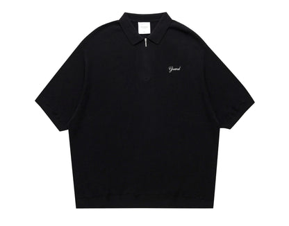 KNIT QUARTER ZIP BLACK