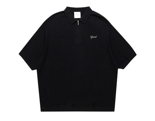 KNIT QUARTER ZIP BLACK