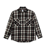 BIG BOY OVERSHIRT FLANNEL BLACK CLOUD WHITE RED