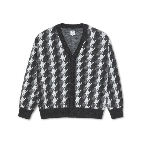 LOUIS CARDIGAN HOUNDSTOOTH GREY