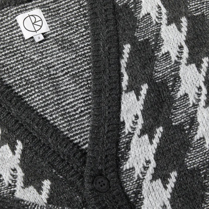 LOUIS CARDIGAN HOUNDSTOOTH GREY