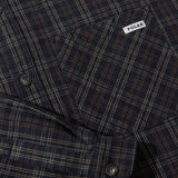 MITCHELL LS FLANNEL SHIRT NAVY BROWN