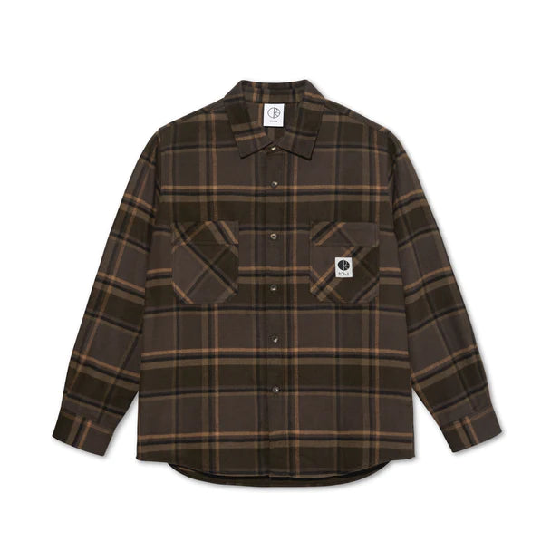 Mike LS Flannel Shirt Brown Mauve