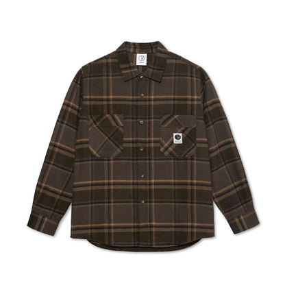 Mike LS Flannel Shirt Brown Mauve