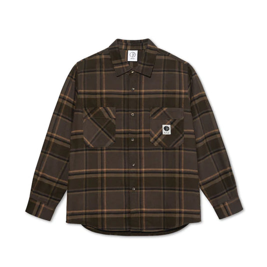 Mike LS Flannel Shirt Brown Mauve