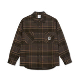 Mike LS Flannel Shirt Brown Mauve