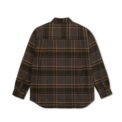 Mike LS Flannel Shirt Brown Mauve