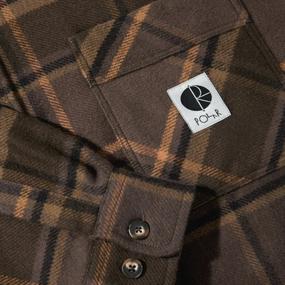 Mike LS Flannel Shirt Brown Mauve
