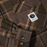 Mike LS Flannel Shirt Brown Mauve