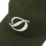 Cursive D Baseball Cap Forest