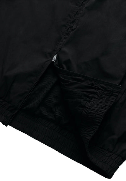COTTON/NYLON TRACK JACKET BLACK