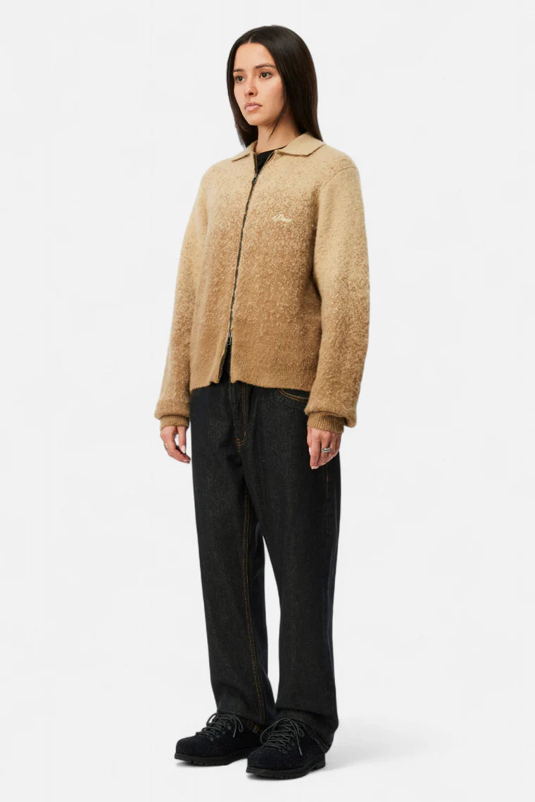 Mohair Double Zip Knit  Camel