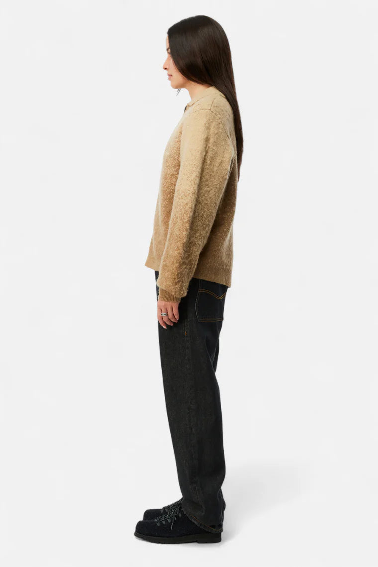 Mohair Double Zip Knit  Camel