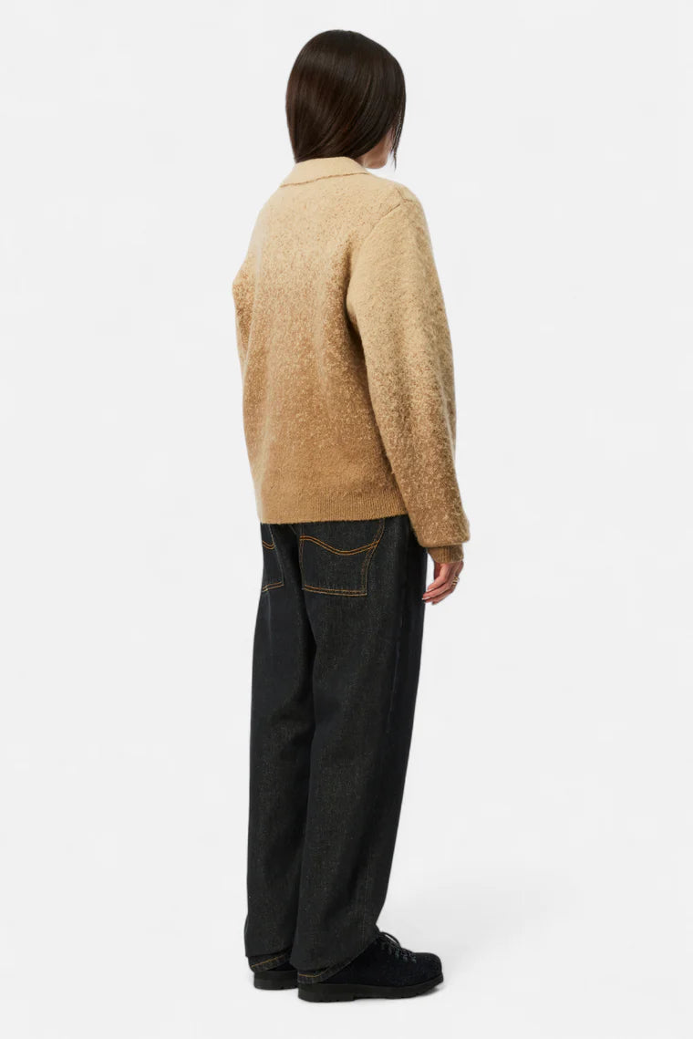 Mohair Double Zip Knit  Camel