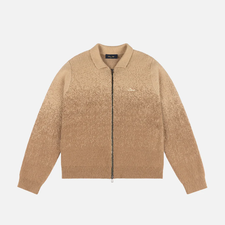 Mohair Double Zip Knit  Camel