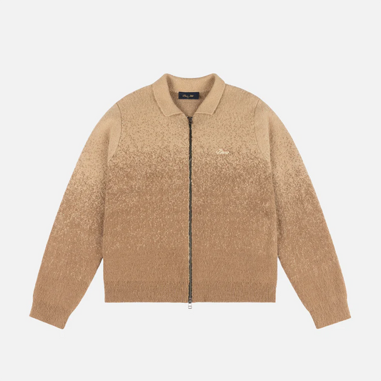 Mohair Double Zip Knit  Camel