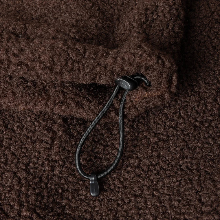 Polar Fleece Sherpa Zip  Brown