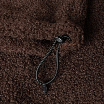 Polar Fleece Sherpa Zip  Brown
