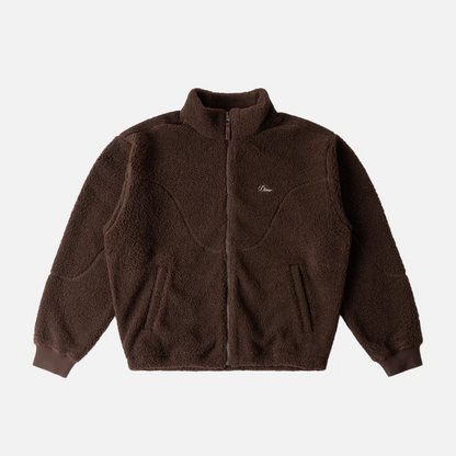 Polar Fleece Sherpa Zip  Brown