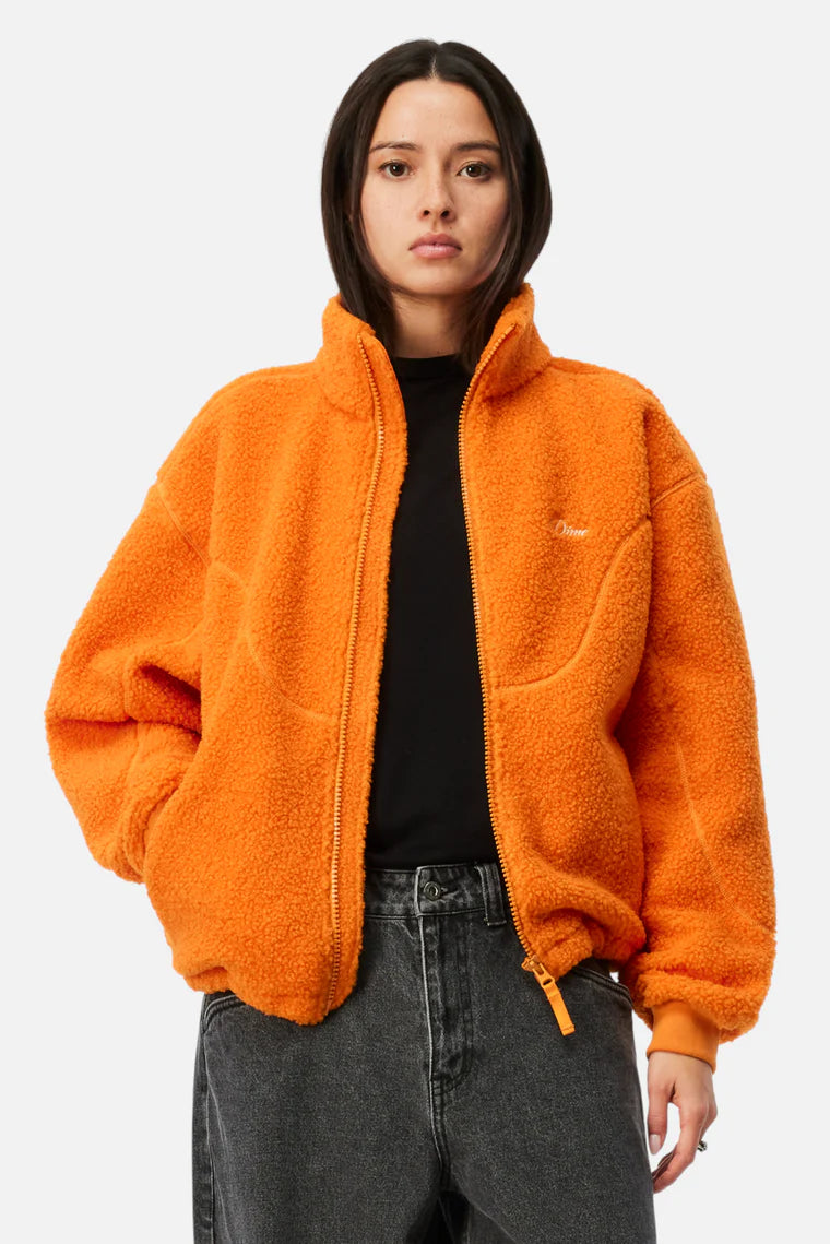 Polar Fleece Sherpa Zip Orange