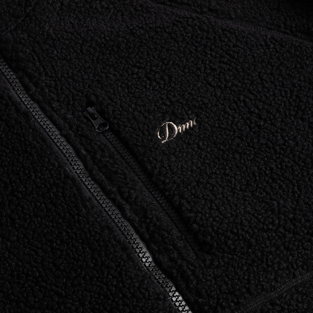Polar Fleece Sherpa Zip Black