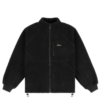 Polar Fleece Sherpa Zip Black
