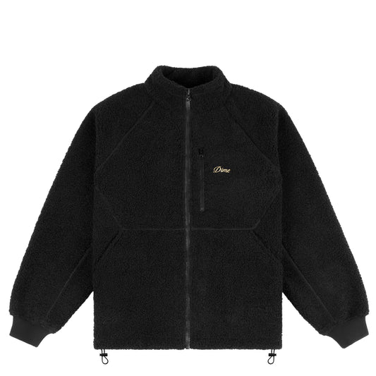 Polar Fleece Sherpa Zip Black