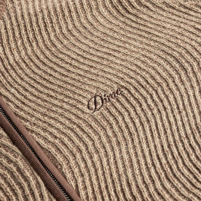 Double Zipper Knit Camal