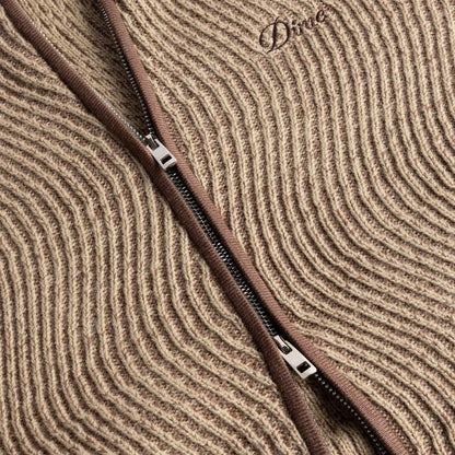 Double Zipper Knit Camal