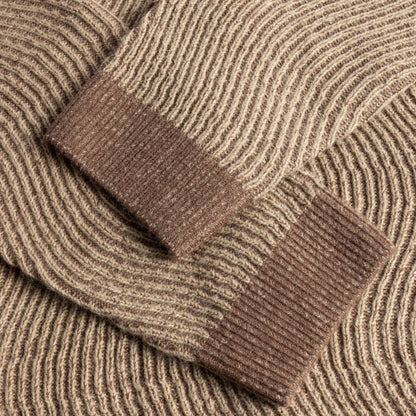 Double Zipper Knit Camal