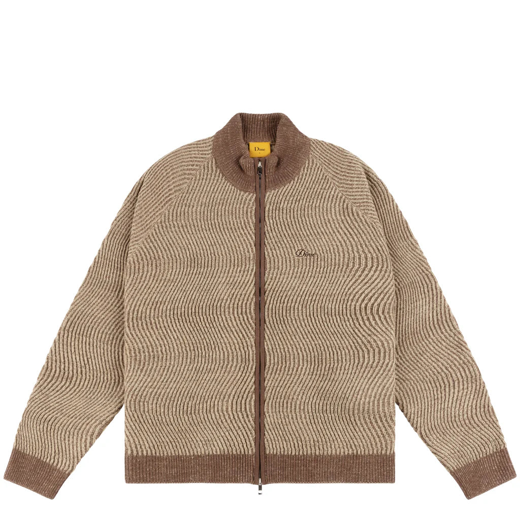 Double Zipper Knit Camal