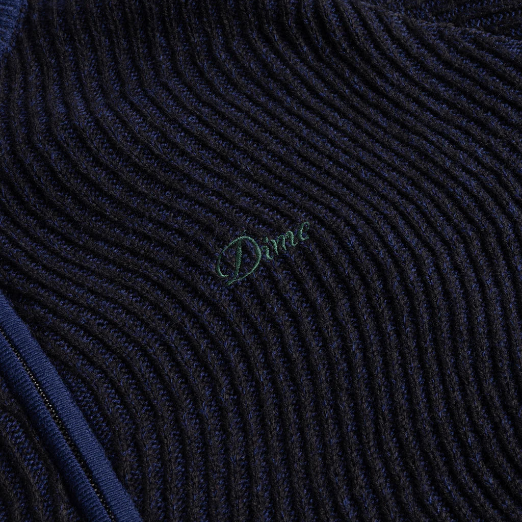 Double Zipper Knit Navy