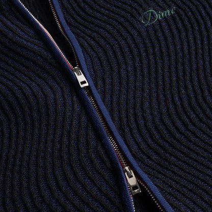 Double Zipper Knit Navy