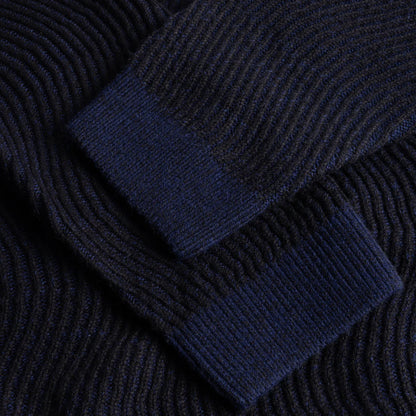Double Zipper Knit Navy