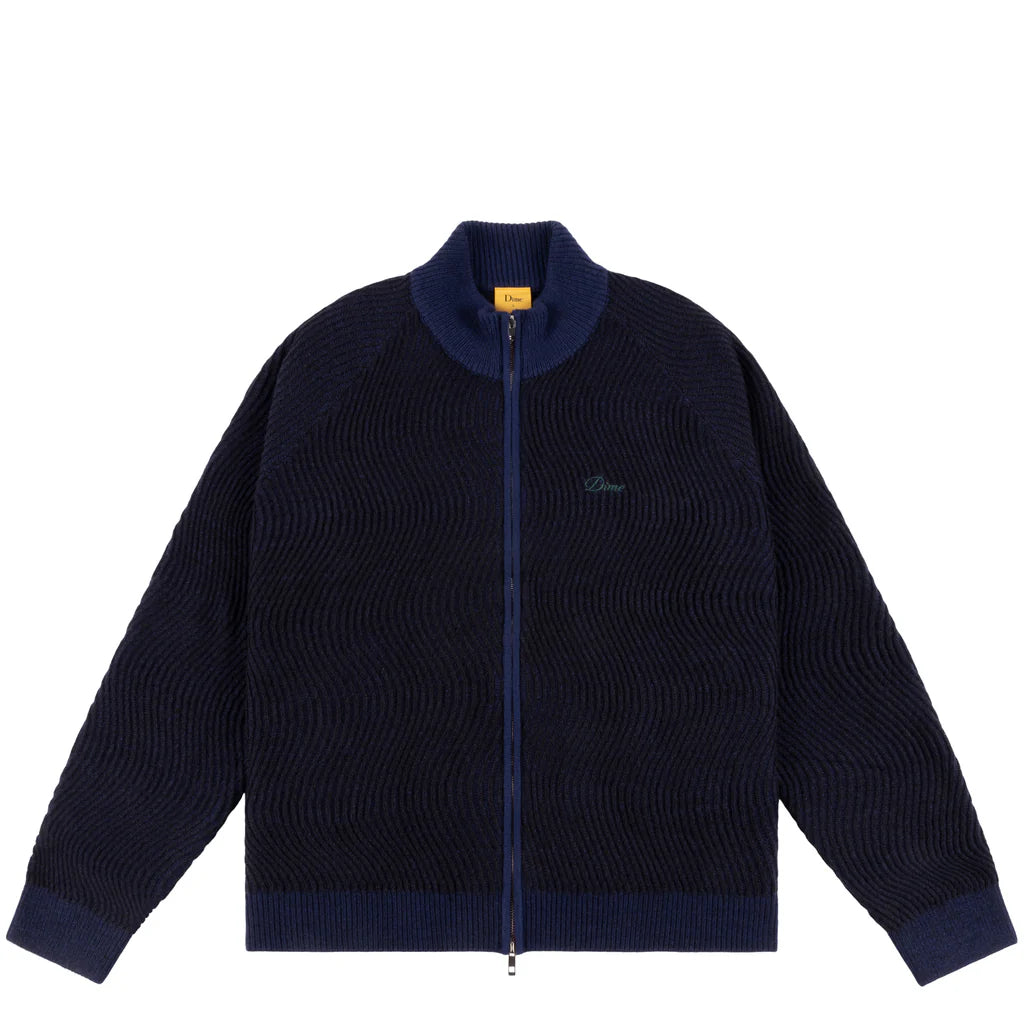 Double Zipper Knit Navy