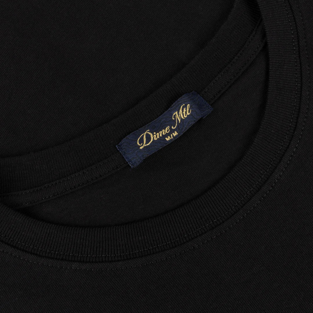 Cursive Small Logo T-Shirt  Black