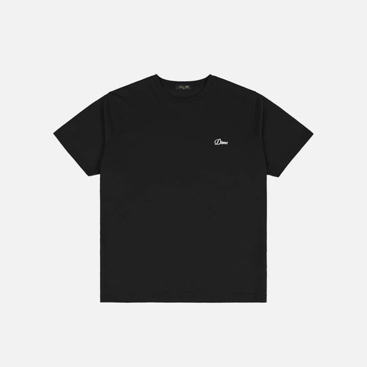 Cursive Small Logo T-Shirt  Black