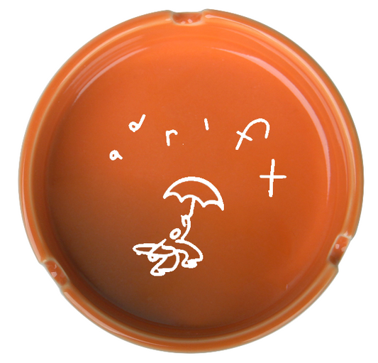 Rain Fall Ashtray Orange