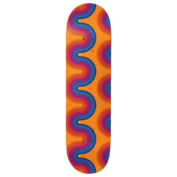 Wavy Orange Slick Deck 8.18"