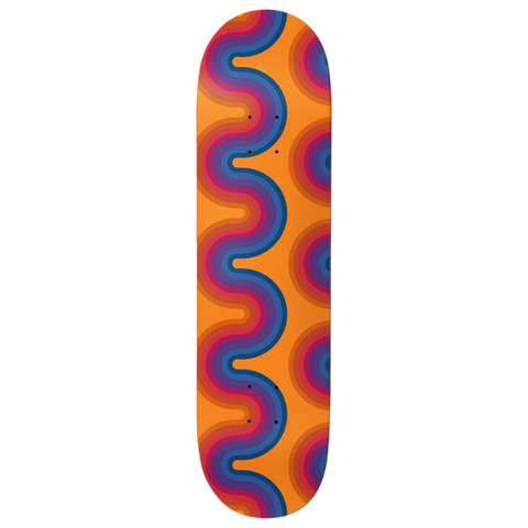 Wavy Orange Slick Deck 8.18"