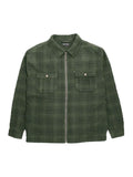 Workers Zip Up Flannel Forest Green